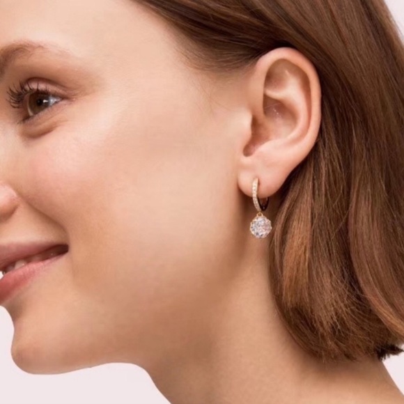 KATE SPADE • Gold Bright Ideas Hoop Huggies Earrings - Picture 2 of 6